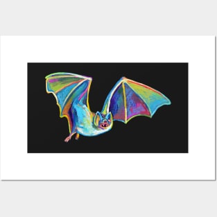 Cute FLYING BAT STICKER by Robert Phelps Posters and Art